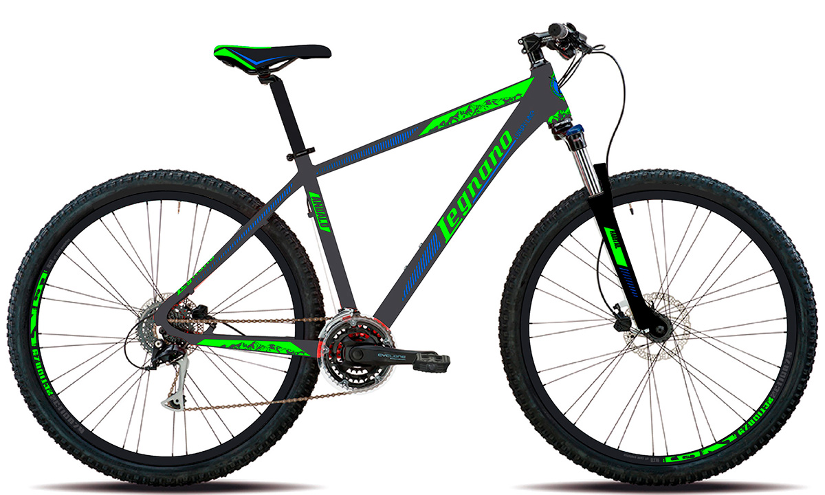 Велосипед Legnano Andalo 29" 2021, размер L, Черно-зеленый